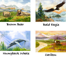 Alaskan wildlife cards