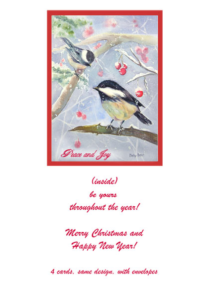 Chickadees Christmas Cards