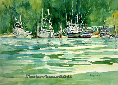 watercolor - Excursion Inlet public dock